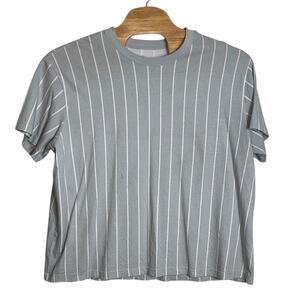 Original Use Gray & White Stripe T-Shirt - Size XXL